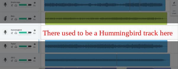 light audio recording bandlab no hummingbird