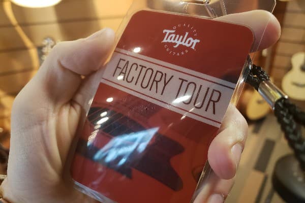 taylor guitars factory tour lanyard