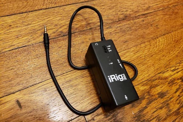 light audio recording irig pre