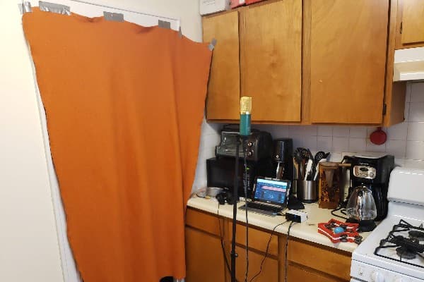 light audio recording kitchen blanket