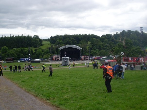 the empty Slane Castle venue before the Oasis show in 2009